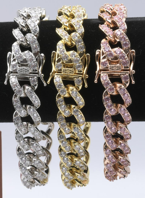 Hip Hop Charm Jewelry Cuban link Women Bracelet