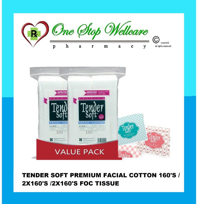 Tender Soft Premium Facial Cotton 160's / 2x160's /2x160's FOC Tissue