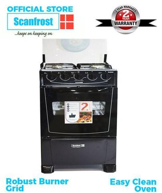 Scanfrost 4-Burner Gas Cooker With Oven And Grill