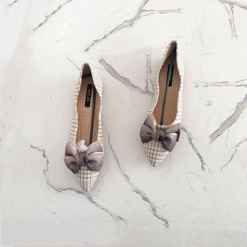 Fashion Ladies Flat Shoes,Classic Point Toe Soft Walking Shoes