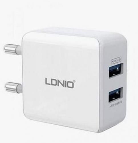 Ldnio A2201 USB Dual Travel Charger Adapter With Micro Cable - White