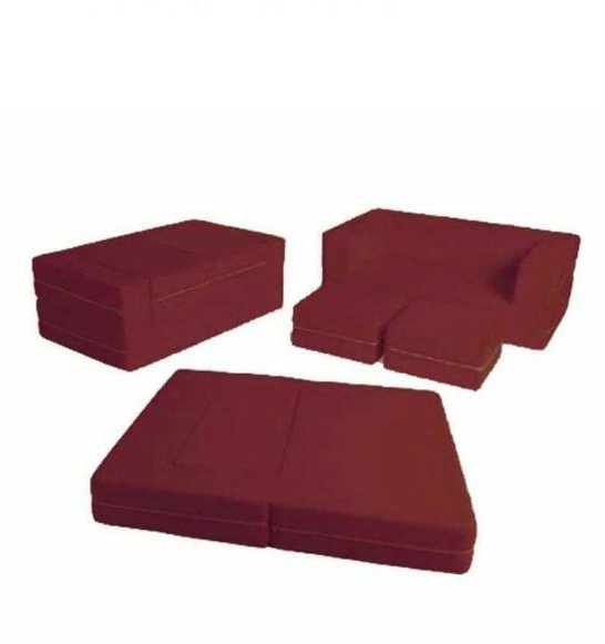 Sedra Sofa Bed + Ottoman - 2 Pcs - Velvet Dark Brown