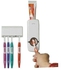 Toothpaste Dispenser With Toothbrush Holder- Multicolour