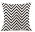 Geometric Printed Cushion Cover Black/White 45x45cm