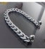 Men's Bracelet Stainless Steel Plated Silver and Platinum with Magnet Lock