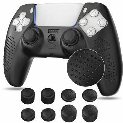 Case for PS5 Controller Skin, Anti-Slip Silicone Cover Skin with 8 Thumb Grip Caps