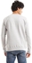 Kubo Casual Round Neck Sweatshirt With Quote Design - Grey