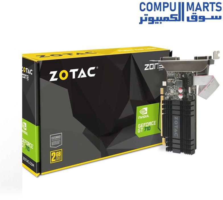 كارت شاشه Zotac Gaming GeForce GT 710 DDR3 2 جيجا بايت 64 بت PCIe 2.0