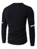 PU Leather Splicing Design Crew Neck Raglan Sleeve Sweatshirt - Black - M