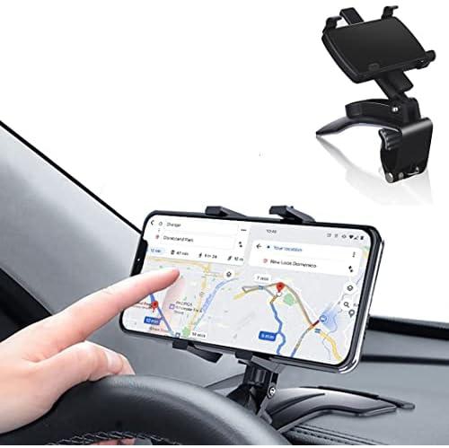 Car Phone Mount 360 Degree Rotation Dashboard Windshield Cell Phone Holder Phone Cradle for Car Clip Mount Stand