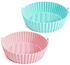 2 Pieces Silicone Air Fryer Mold, Silicone Pot Air Fryer, Silicone Air Fryer Basket, Oil-Free Fryer Basket, Suitable for Kitchen