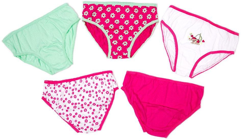 Basicxx Pack Of 5 Panties for Toddler Girl 5-6 Years Multicolour