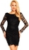 Diva London Dress For Women , Black - Size S, HS305