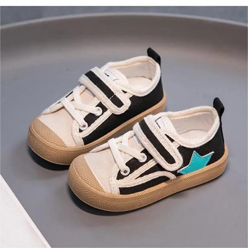 Athletic & Outdoor This Year's Flow Simple Personality All-Match Line Canvas  Soft Soled Toddler Boys Casual Toddler Shoes