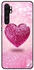 Diamond Glitter Heart Protective Case Cover For Xiaomi Mi Note 10 Lite Pink/White