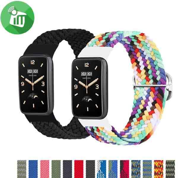 Braided Matching Colors Elastic Adjustable Strap Band Xiaomi Mi Smart Band 7 Pro