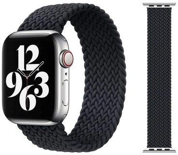 Braided Solo Loop Replacement For Apple Watch Strap Medium 38-40mm Black