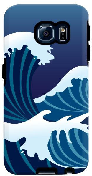 Stylizedd Samsung Galaxy S6 Edge Premium Dual Layer Tough Case Cover Matte Finish - Japanese Sea