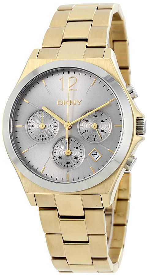 DKNY Parsons Silver Dial Gold Strap Women's Watch NY2452
