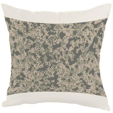 Graphic Printed Printed Cushion Cover Grey/Green/White 40x40centimeter