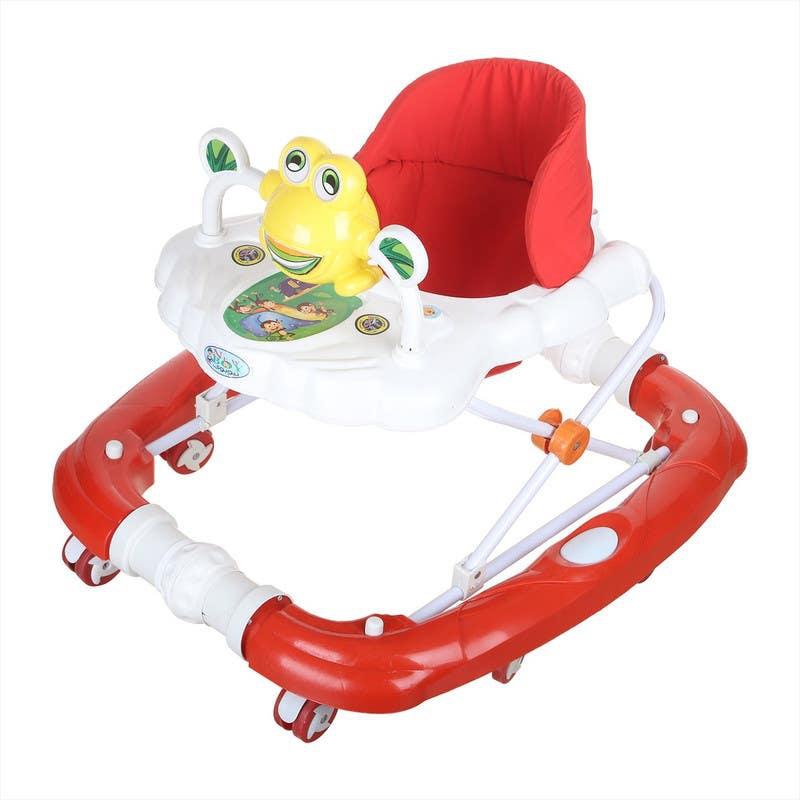 Get Baby Walker Frog Shape, 70×80 cm - Red White with best offers | Raneen.com