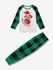 Kids Merry Christmas Dog Printed Plaid Raglan Sleeves Tee Pajamas Set - 3 - 4 Years