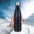 MOLISAN Stainless Steel Water Bottle, 500ml Double Walled Vacuum Flask with Pouch, BPA Free 12 Hours Hot&Cold Sport Drink Bottle for Gym, Home, Office, Outdoor, Work (500ML, Black)