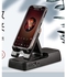 kitchen Multi-function Desktop Lazy Flat Cellphone Folding Portable Phone Holder with Bluetooth Speaker (Black)