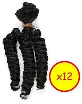 Bouncy Lustrous Curly Hair - 12 Bundles (Full Hair For Two)
