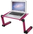 Generic Home-Portable 360 Degree Adjustable Foldable Aluminum Alloy Lazy Computer Laptop Desk*Red