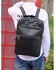 Faux Leather Multi Function Backpack - Black