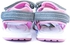 PROTETIKA HOLY grey Girl Sandals - Softly Padded Leather Girl Sandals with Arch Support - Three Velcro Fasteners Sandals for Bigger Girls EU 37
