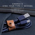 Native Union Belt Cable USB-C to USB-A - 4ft Ultra-Strong Charging Cable with Leather Strap Compatible with Samsung Galaxy Z Flip 3, Z Fold 3, iPad Pro, iPad Air 5, iPad Mini 2021 (Marine)