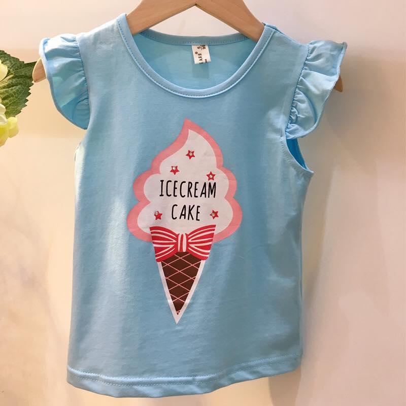 Koolkidzstore Girl Ice Cream Printed T-Shirt 2-7y - 5 Sizes (3 Colors)