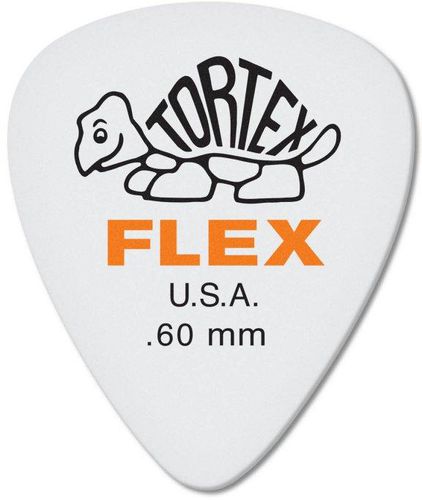 Jim Dunlop Tortex® Flex™ Standard Guitar Pick 428p .60mm (White)
