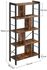 VASAGLE Bookshelf, Industrial Bookcase, Floor Standing Bookcase, Large 4-Tier Storage Rack in Living Room Office Study, Simple Assembly, Engineered Wood and Stable Steel Frame, Rustic Brown LBC12BX