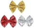 Reversible Sequins Bow Hair Clips, 4.5 inch Toddler Girls Glitter Cheer Bow Barrettes Gold Red Silver Decor Accessories for Teens Birthday Party Festival Gift Set 3 Pack