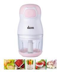 Ikon Rechargeable Glass Chopper With Stainless Steel Blades, 300 ml, IK-CRC74
