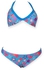 BEAUTITA Bikini Set for Women Two Piece Swimsuit BLUR PINK STAR Halter Backless V Neck Wrap Mid Waisted Bottom