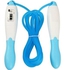 Plastic Silicone Jumping Rope With Digital Counter- Light Blue & White