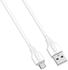 كابل شحن USB فئة A الى مايكرو USB لدنيو، 1 متر، 2.1 امبير، ابيض - LS542