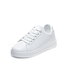 Desert Minimalist Lace-Up White Flat Sneakers