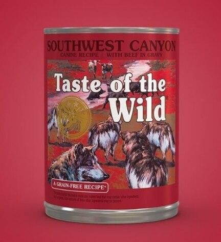 Taste of the Wild Southwest Canyon Canine with Beef in Gravy Wet Dog Food 390G