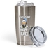 Donald Duck Cartoon Printed Tumbler With Lid Silver/Blue/White 15ounce