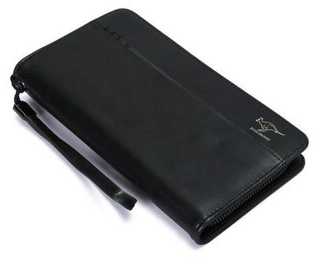 Kangaroo Men Handbag BLACK Color With Outer Pocket For Mobile Phone