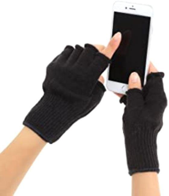 Half Fingers Wool Winter Gloves