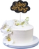 Party Time 1-Piece Glittery Black &amp; Gold Happy Birthday Cake Topper Paper for Birthday Decoration, Happy Birthday Cake Decorations - Party Supplies