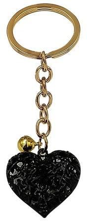 Hollow Out Heart Bell Pendant Key Ring