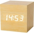 LED Digital Alarm Clock Brown 9x8x8cm