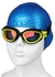 Fashion Adult Multi-Color Water Sports Cap Hats Bath One Size Swim Cap(Blue)